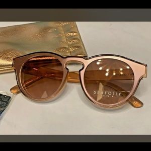 Seafolly Bronte Mirrored Sunglasses in Blush Rose Gold. Original price: 99